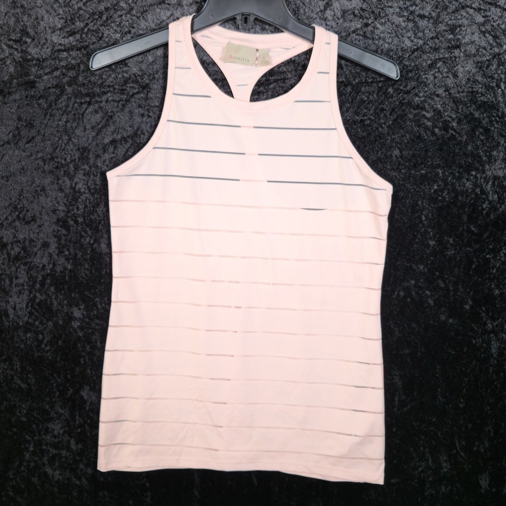 Athleta Chi Shadow Stripe Racerback High Neck Tank Top Small